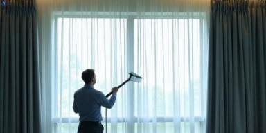 Commercial curtain steam cleaning service caloundra hotels offices