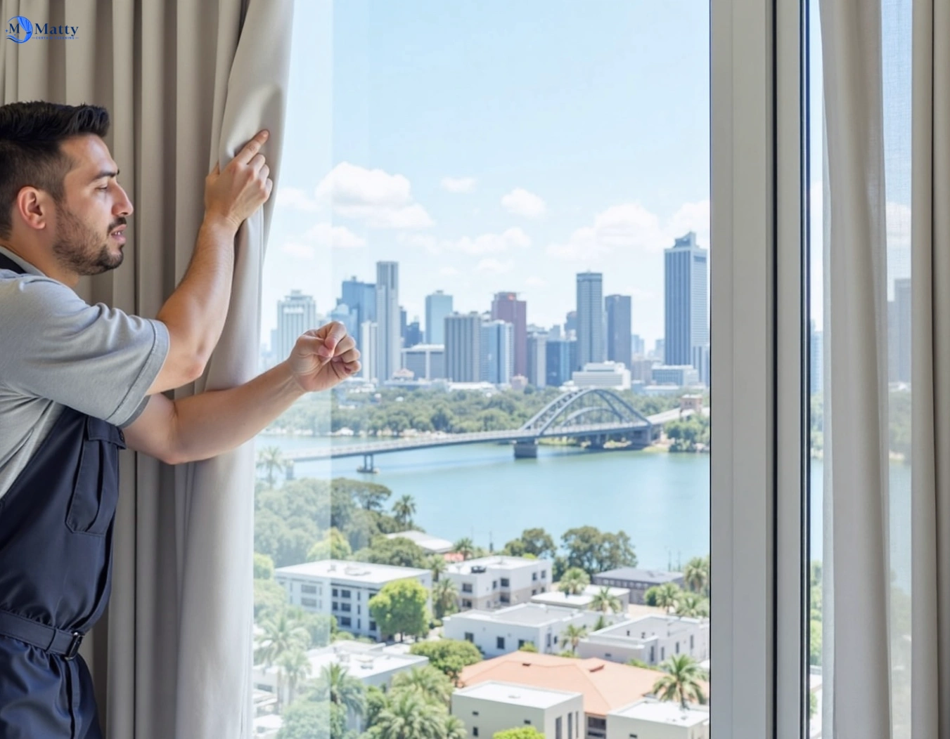 Professional curtain steam cleaning service caloundra QLD by Matty Curtain Cleaning