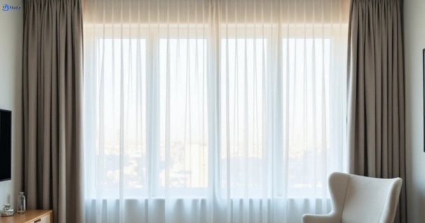 Freshly steam cleaned curtains in caloundra QLD