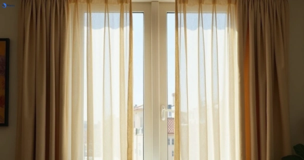 Dusty and dull curtains in caloundra before steam cleaning